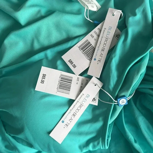 BLEU ROD BEATTIE LET'S GET TWISTED CAP SLEEVE TANKINI TOP AND SKIRTED BOTTOM - Picture 7 of 7